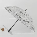 22"X16k Auto Open Newspaper Printing Straight Umbrella (YSS0140)